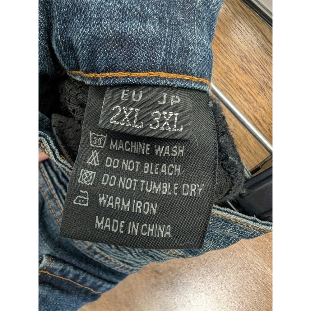 NWT Winx Wheels Motorcycle Riding Jeans Mens 2XL Blue Denim Dark Wash Utility - Picture 3 of 4